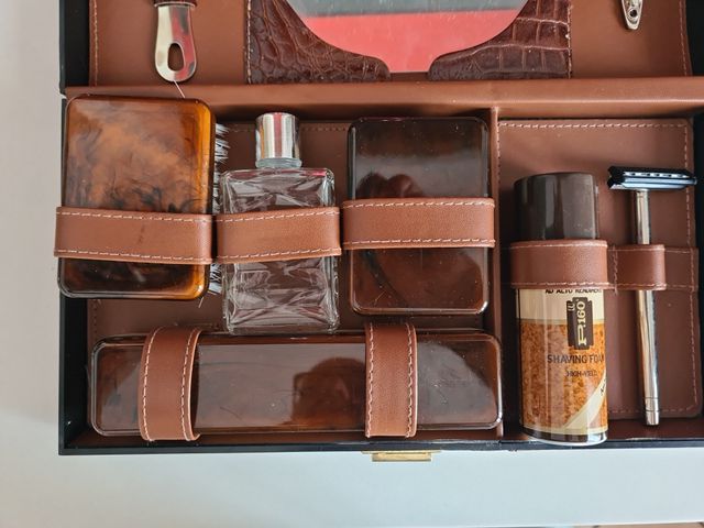 Trousse da viaggio vintage similpelle