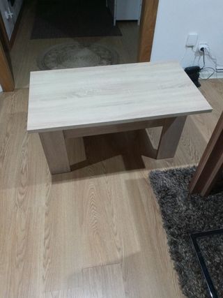 Mesa de centro de madera color beige/marrón