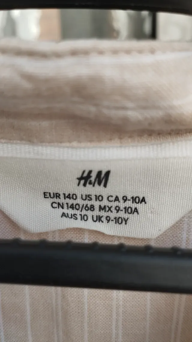 Camisa lino niño H&M talla 9 años