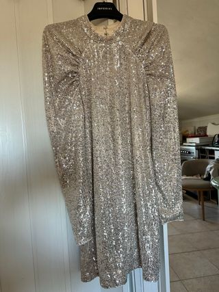 Vestito donna paillettes oro/argento