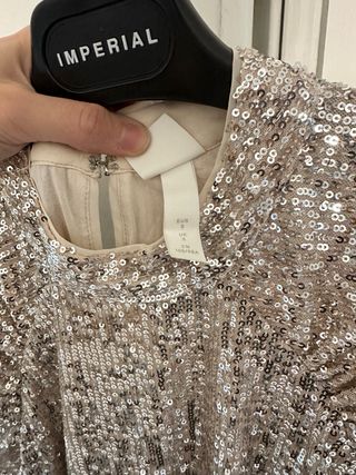 Vestito donna paillettes oro/argento