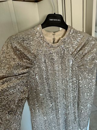 Vestito donna paillettes oro/argento
