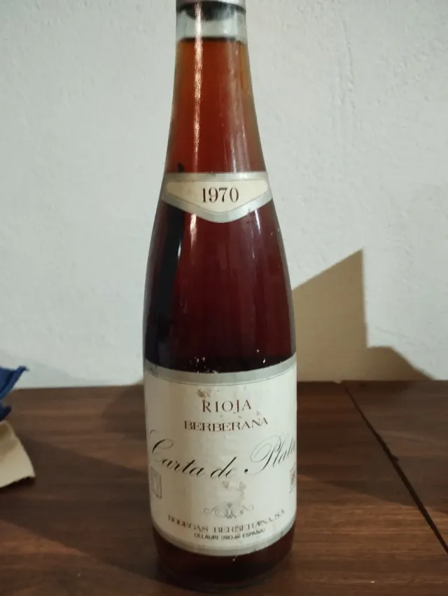 Vino Rioja Berberana Carta de Plata 1970