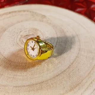 Anillo Reloj Cobre Dorado