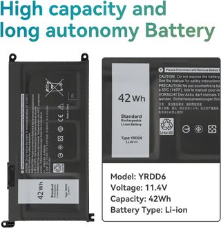 ✨ - K KYUER 42Wh YRDD6 Batería para DELL Inspiron