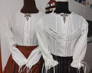 Camisas baturra con manga de 3/4 y manga larga