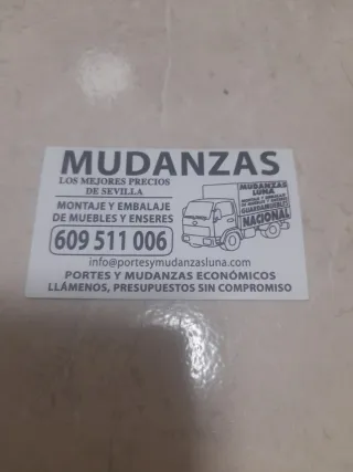 Mudanzas y Portes LUNA 609511006 Sevilla