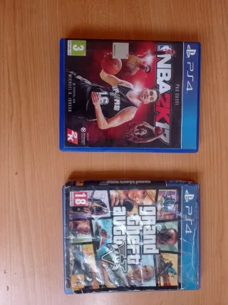  PS4 Slim con GTA V + NBA 2K17 + mando + caja