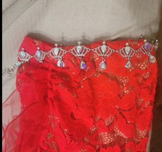 Traje de danza oriental rojo