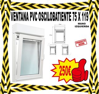 VENTANA PVC OSCILOBATIENTE  75 X 119
