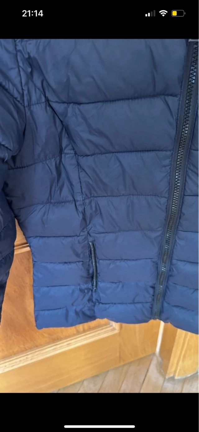 Abrigo acolchado azul marino Pimkie