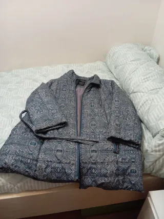 Anorak señora azul y gris