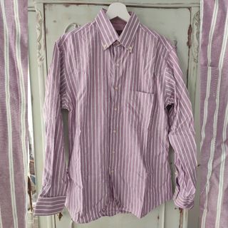 Camisa Oxford Lila Rayas