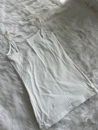 Camiseta tirantes encaje Aeropostale blanca