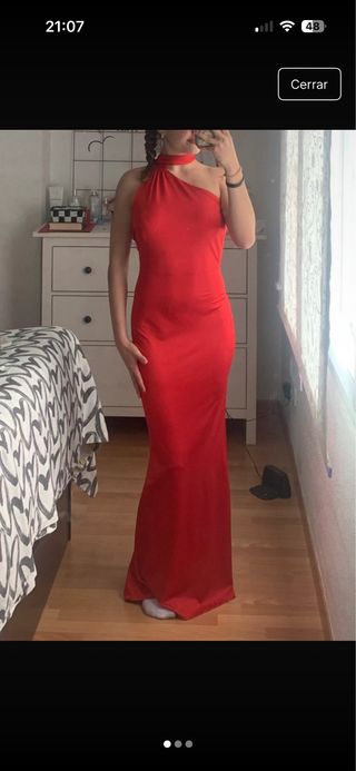 Vestido rojo graduación talla S