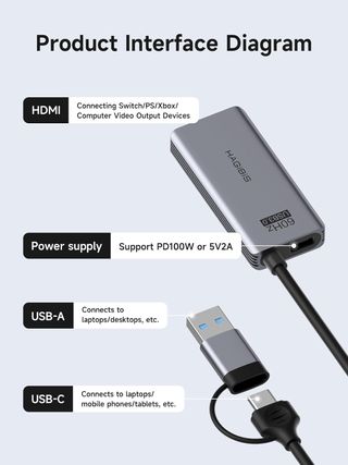 ✨ - Hagibis Tarjeta de capturadora de Video USB 3.