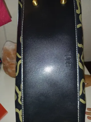 Bolso Tous Negro y Verde Estampado