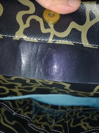 Bolso Tous Negro y Verde Estampado