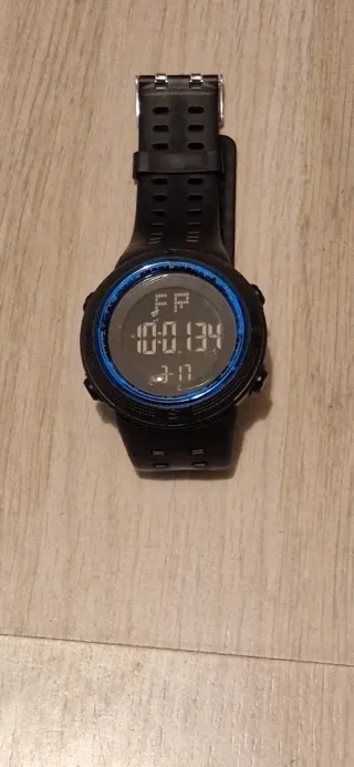 Reloj Deportivo Negro y Azul