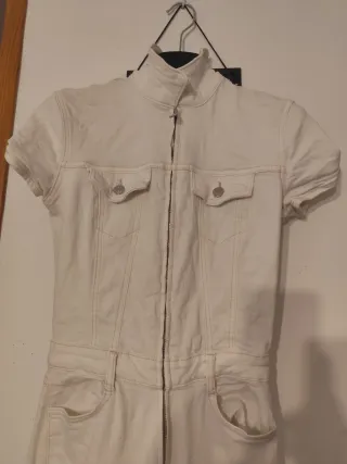 Mono tejano blanco largo
