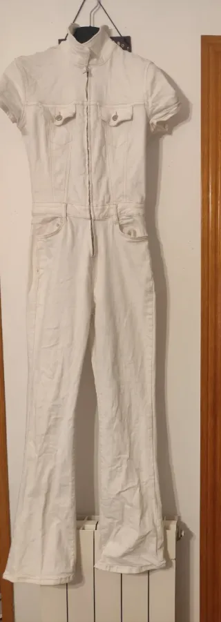 Mono tejano blanco largo