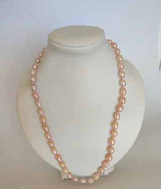 Collar Perlas Barrocas Rosas Australianas. Nuevo