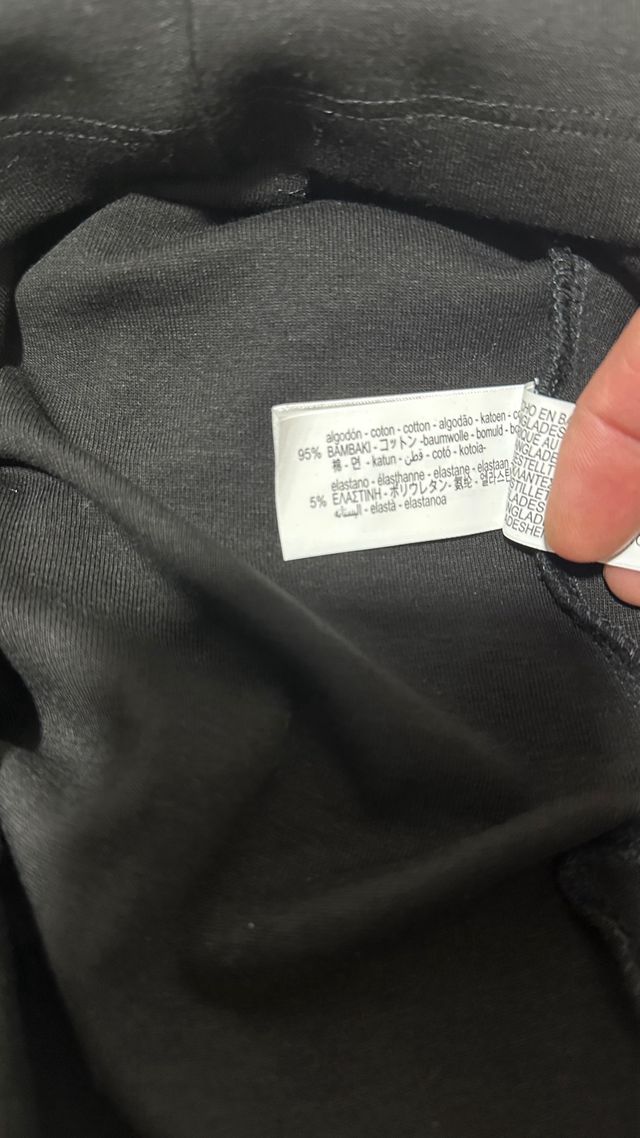 Vestido midi negro manga larga