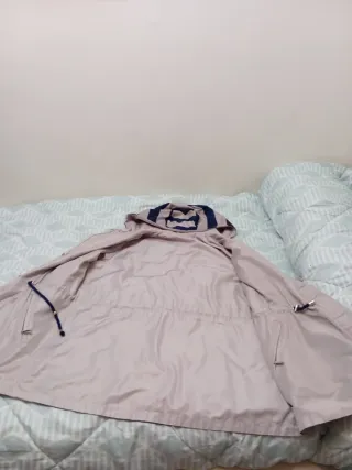 Parka señora rayas beige y azul