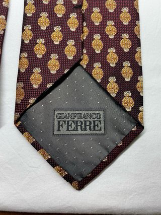 Corbata estampada seda vintage de Gianfranco Ferré