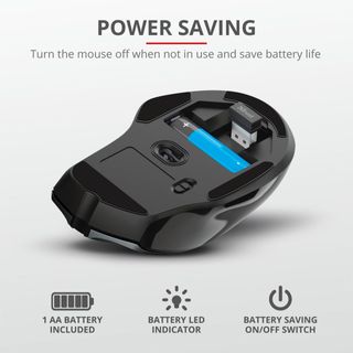 ✨ - Trust Nito Ratón Inalámbrico Ergonómico con Re