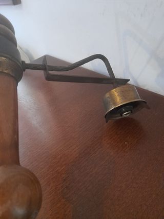 Lampadario 3 bracci legno metallo