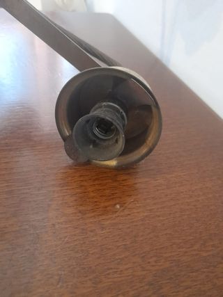 Lampadario 3 bracci legno metallo