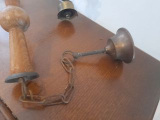 Lampadario 3 bracci legno metallo