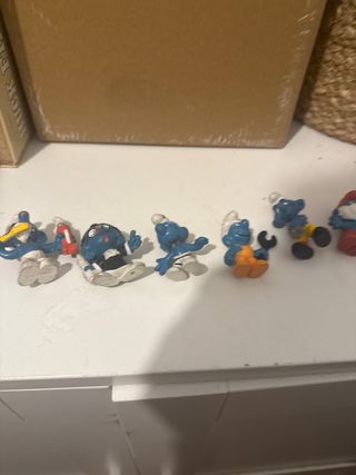 Lote 6 figuras Pitufos PVC vintage