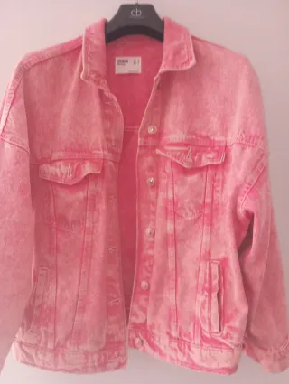 Cazadora vaquera rosa