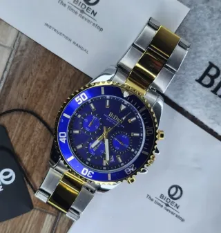 Reloj Biden Hombre Azul y Dorado