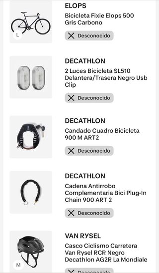 Bicicleta Fixie Elops 500 + accesorios 