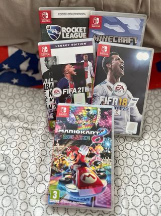 Nintendo Switch Completa Azul y Rojo