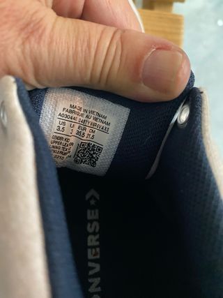 Zapatillas Converse Blancas y Azules Talla 35,5
