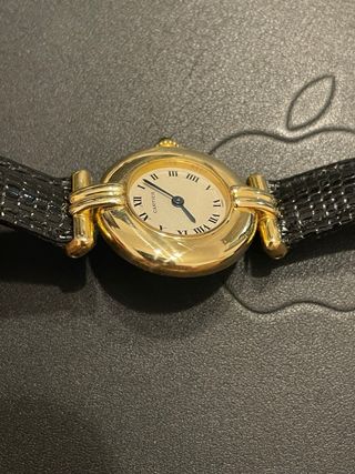 Reloj Cartier Dorado con Zafiro Azul