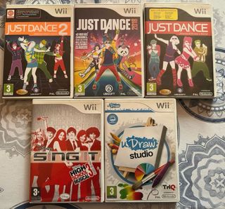 Lote 5 Juegos Wii: Just Dance, Sing It, uDraw