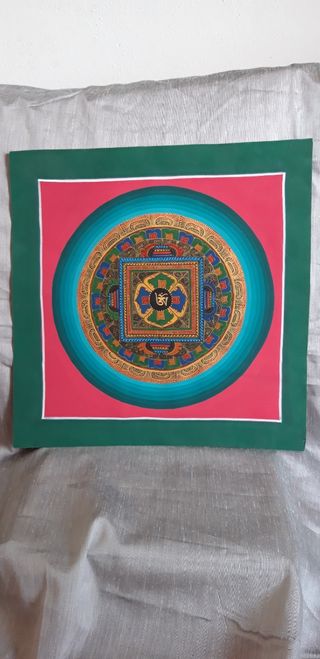 Quadro Mandala dipinto a mano, Nepal/Tibet.