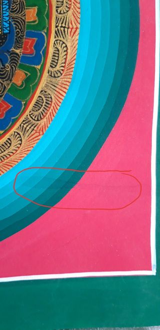 Quadro Mandala dipinto a mano, Nepal/Tibet.