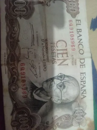 Billete 100 Pesetas España 1970
