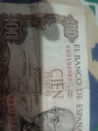 Billete 100 Pesetas España 1970