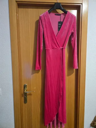 Vestido largo rosa