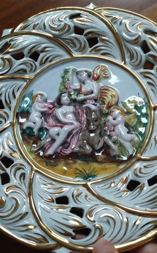 COPPIA PIATTI DI CAPODIMONTE