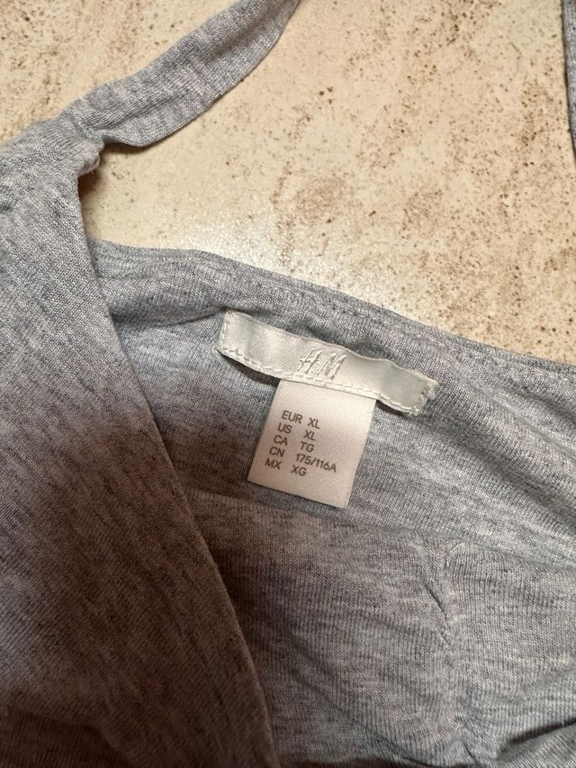 Vestido largo gris tirantes