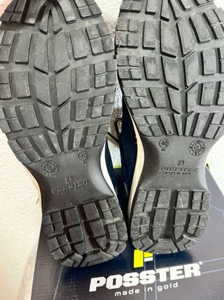 Calzado deportivo seguridad azul y amarillo
