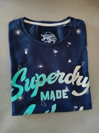 Camiseta Superdry Mujer Azul Multicolor